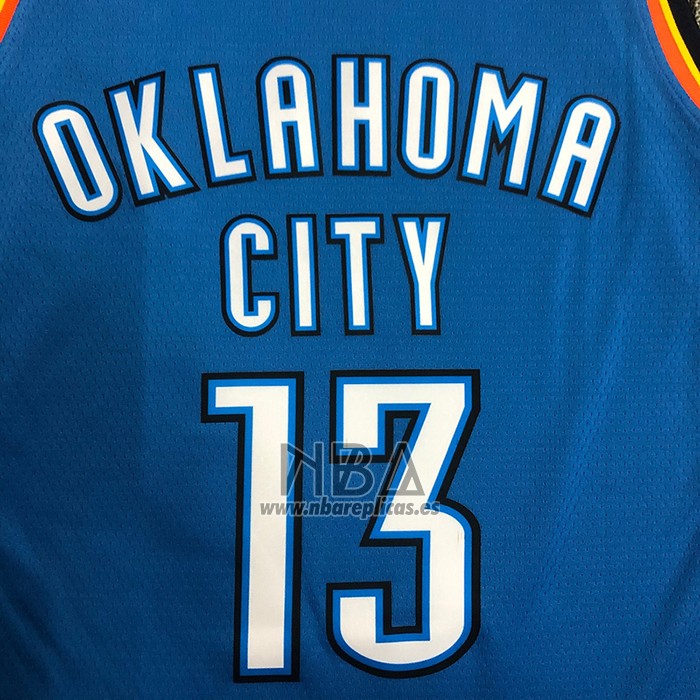Camiseta Oklahoma City Thunder Paul George NO 13 Icon Azul